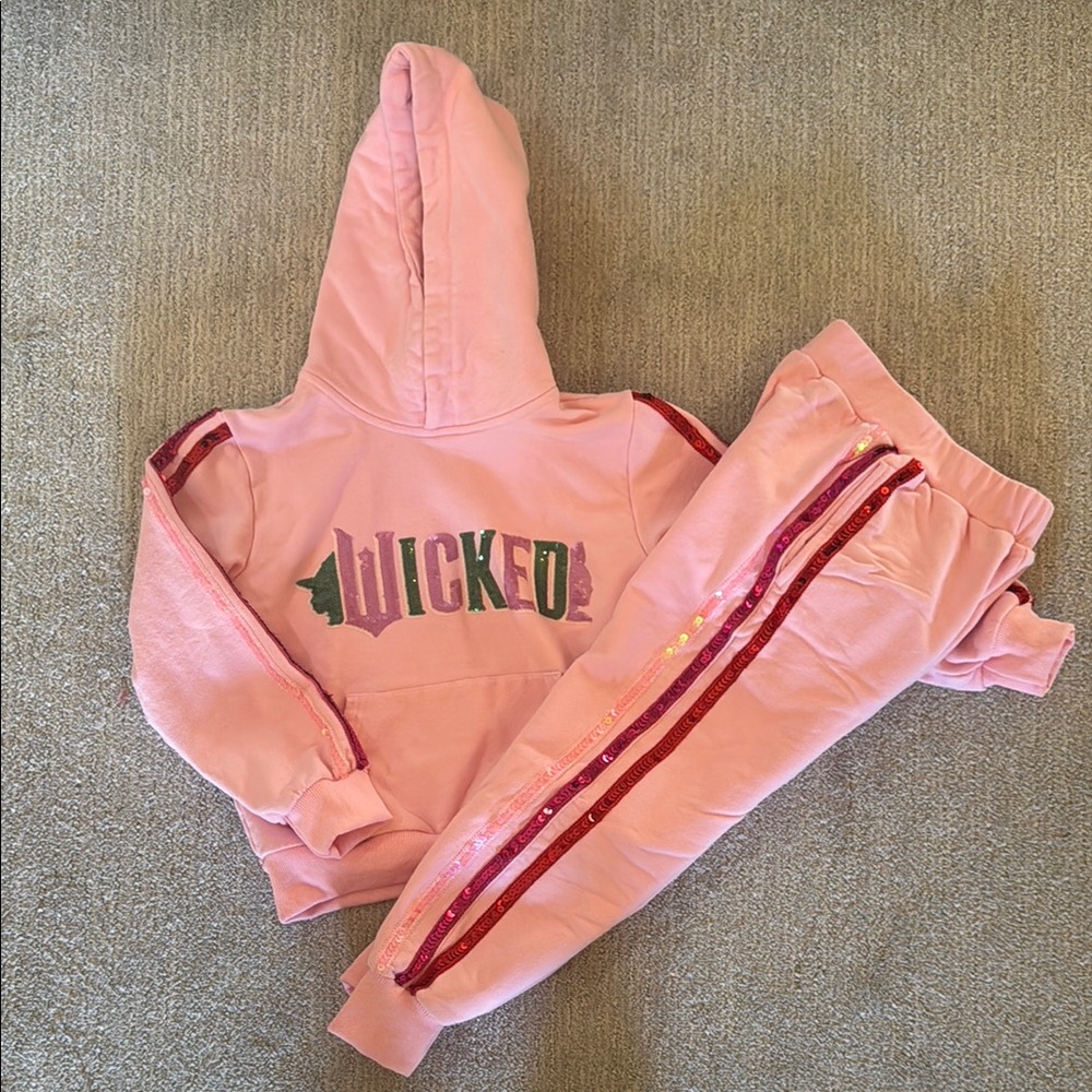 Pink Kids Tracksuit Set